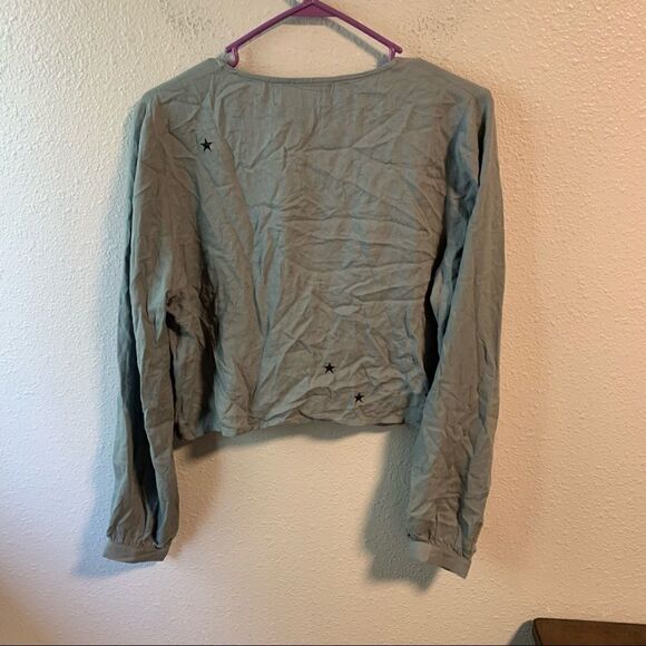 WILDFOX Gray Starry Twist Blouse - Picture 3 of 4